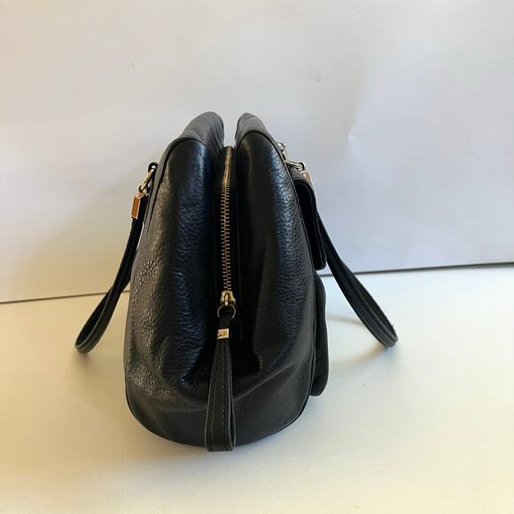 COACH Madison Black Soft Leather, Madeline East West Satchel, Gold Hardware - Picture 7 of 12